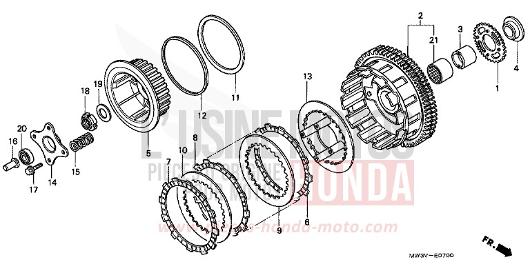 CLUTCH for CB Seven Fifty BLACK (NH1) from 1999